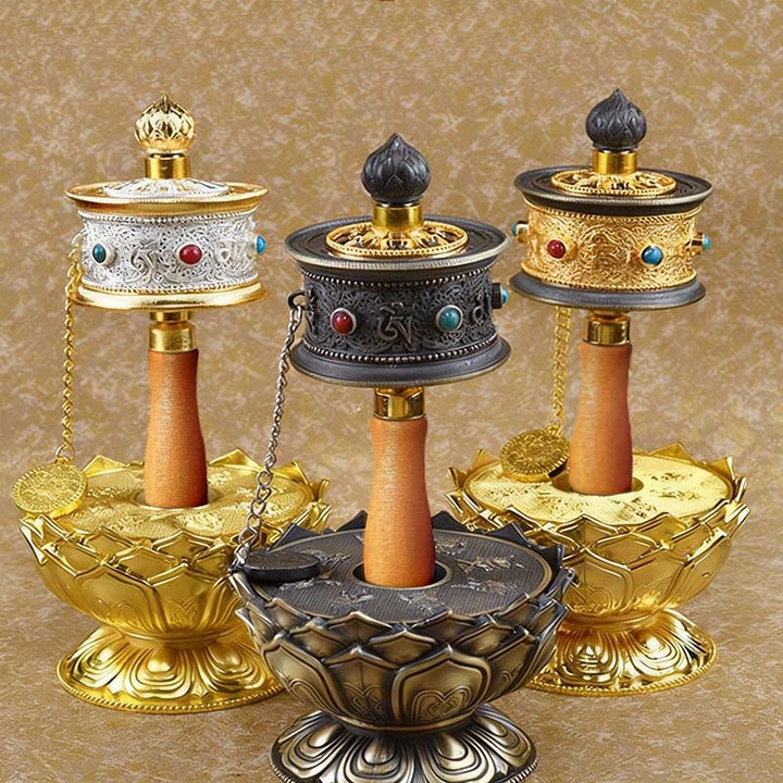 Decoración tibetana de la rueda de oración de la suerte - image 7