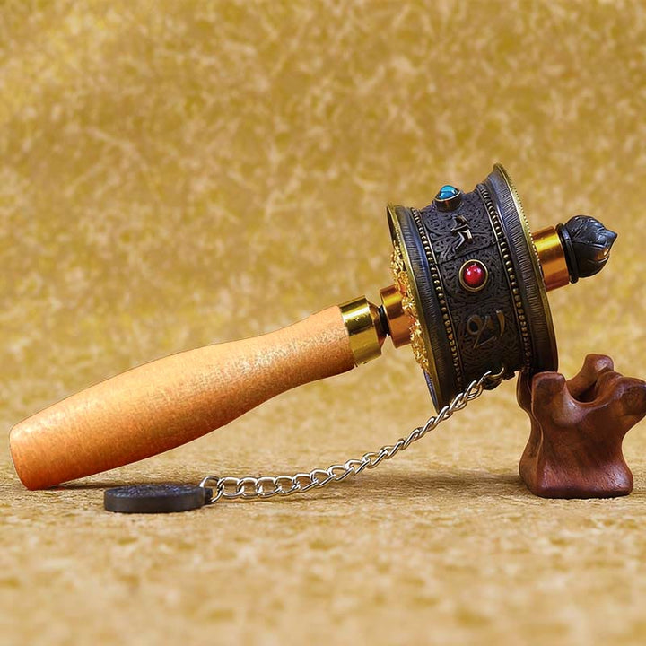 Decoración tibetana de la rueda de oración de la suerte - image 4