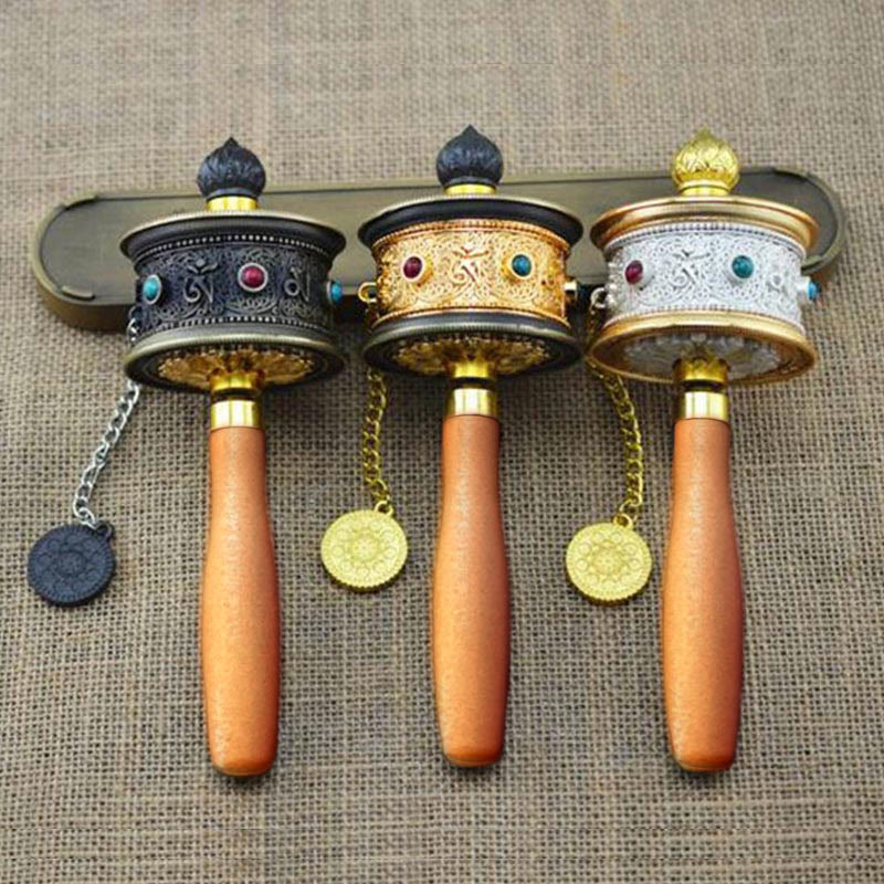 Decoración tibetana de la rueda de oración de la suerte - image 8