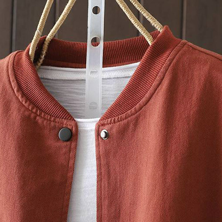 Chaqueta de manga larga con botones y bolsillos para mujer, Buddha Stones Fall. - image 2