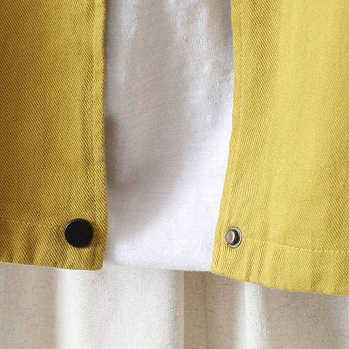 Chaqueta de manga larga con botones y bolsillos para mujer, Buddha Stones Fall. - image 12