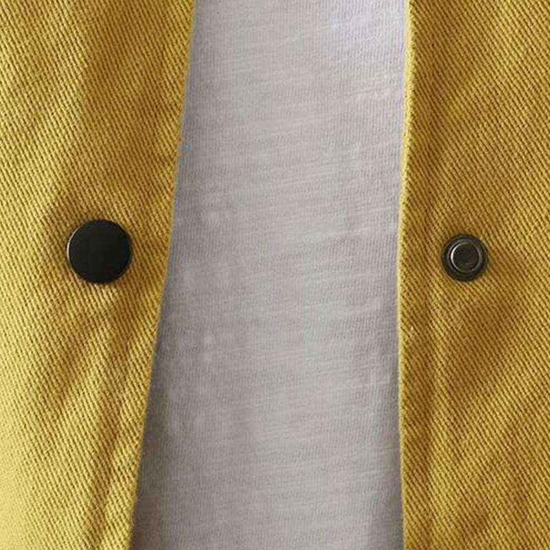 Chaqueta de manga larga con botones y bolsillos para mujer, Buddha Stones Fall. - image 13
