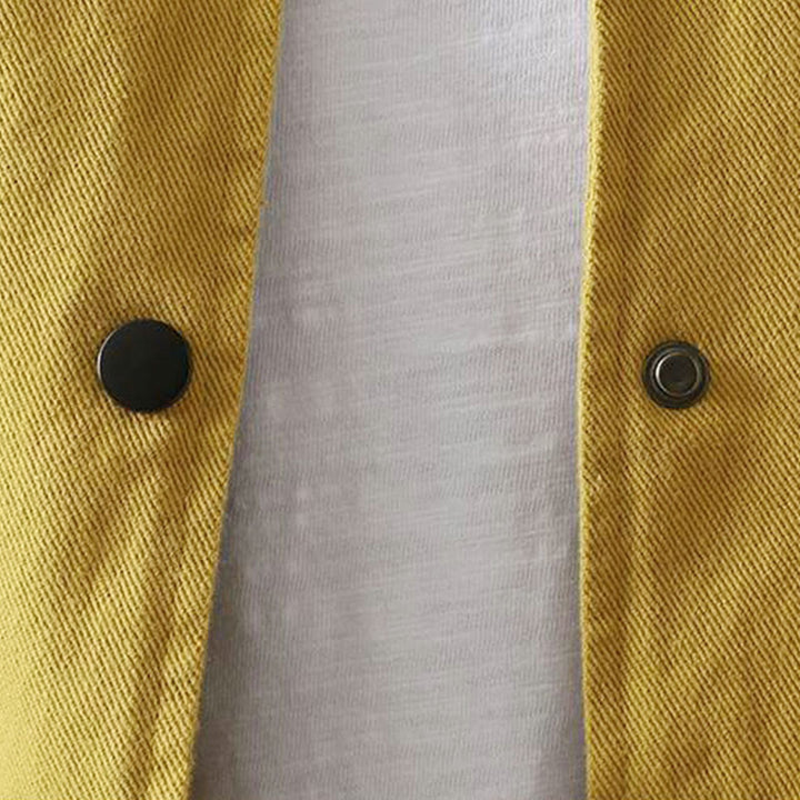 Chaqueta de manga larga con botones y bolsillos para mujer, Buddha Stones Fall. - image 13