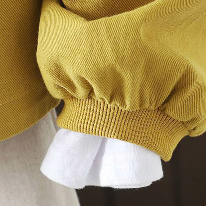 Chaqueta de algodón de manga larga con botones y bolsillos para mujer, con estampado de Buddha Stones Fall - image 15