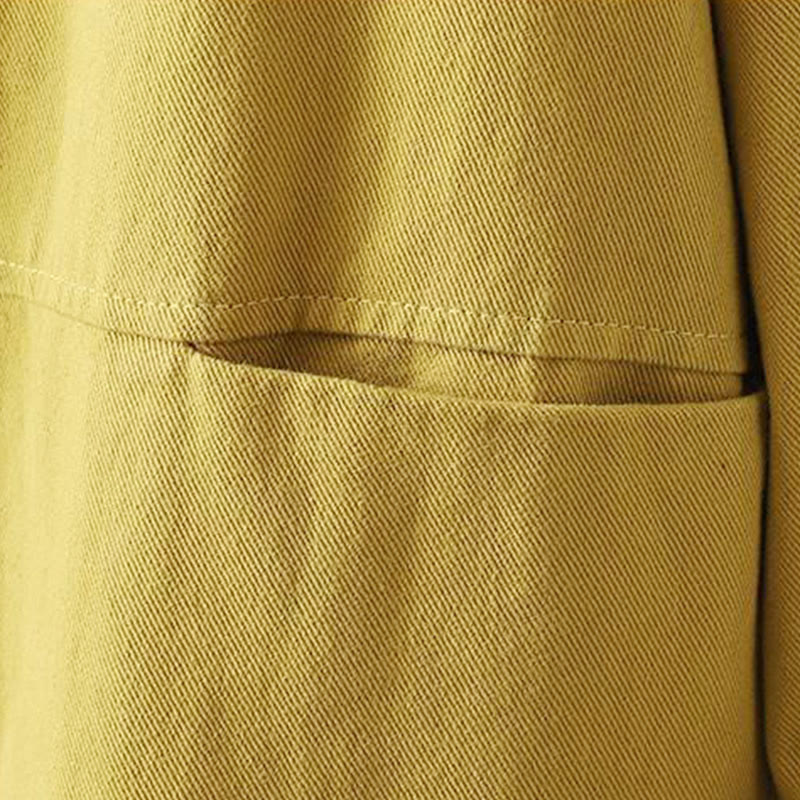 Chaqueta de algodón de manga larga con botones y bolsillos para mujer, con estampado de Buddha Stones Fall - image 16