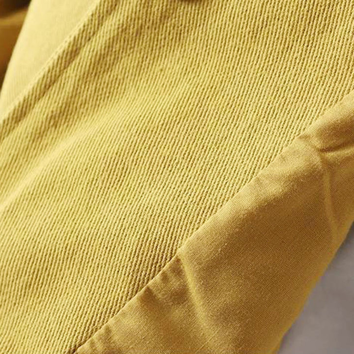 Chaqueta de algodón de manga larga con botones y bolsillos para mujer, con estampado de Buddha Stones Fall - image 17