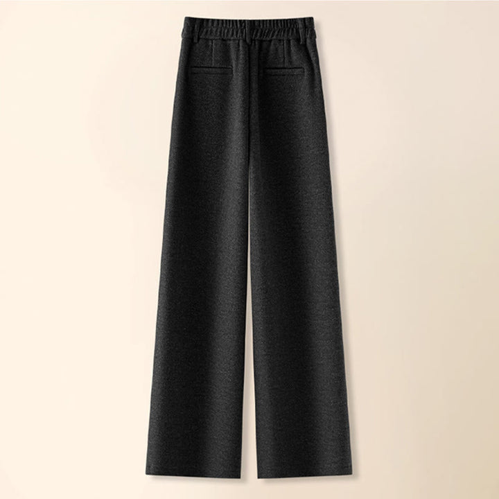 Pantalones anchos de algodón y lana gruesa con botones lisos y bolsillos para mujer de Buddha Stones - image 13