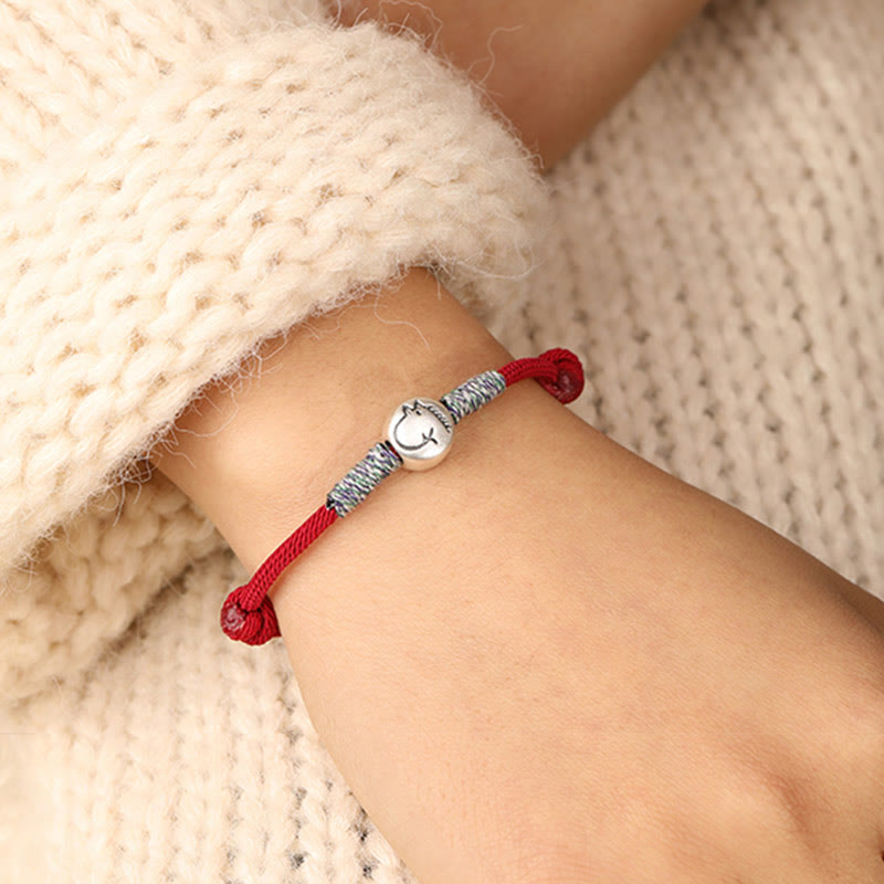 Pulsera trenzada de la suerte con Buddha Stones en plata de ley 999, año del caballo, del zodiaco chino - image 8