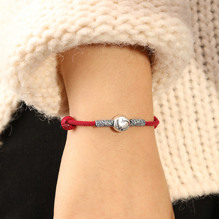 Pulsera trenzada de la suerte con Buddha Stones en plata de ley 999, año del caballo, del zodiaco chino - image 9