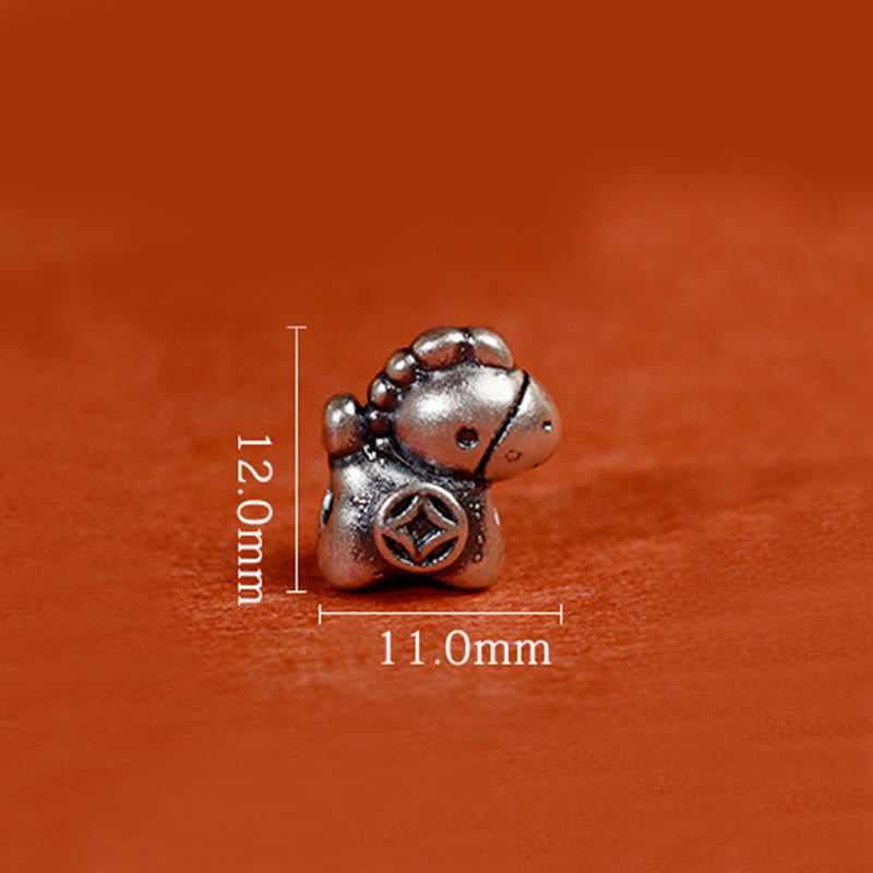 Pulsera tobillera trenzada con dijes de paz y alegría de plata de ley 925 con Buddha Stones y año del caballo. - image 20