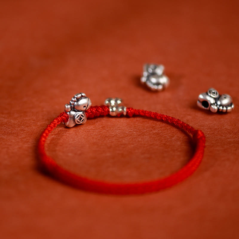 Pulsera tobillera con Buddha Stones en plata de ley 999 y campana de plata de ley 925 para niños y adultos. - image 3