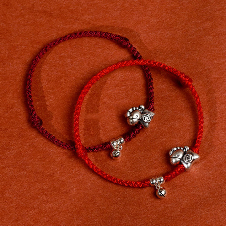 Pulsera tobillera con Buddha Stones en plata de ley 999 y campana de plata de ley 925 para niños y adultos. - image 21