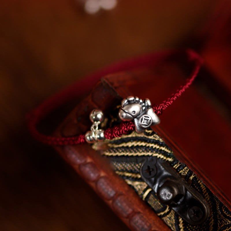 Pulsera tobillera con Buddha Stones en plata de ley 999 y campana de plata de ley 925 para niños y adultos. - image 10