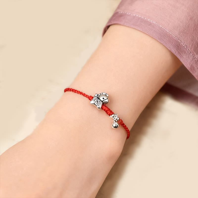 Pulsera tobillera con Buddha Stones en plata de ley 999 y campana de plata de ley 925 para niños y adultos. - image 12