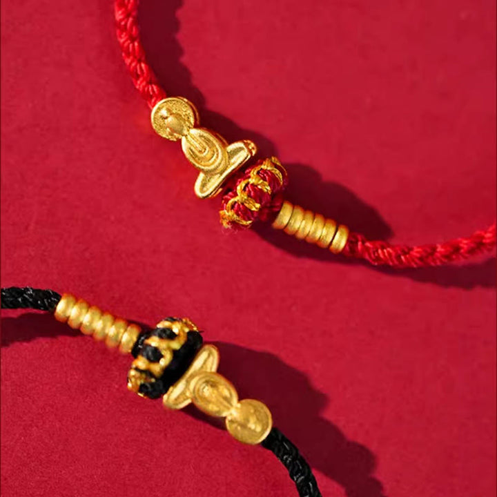 Pulsera trenzada protectora de hilo rojo con nudo de loto de Buda sin forma y Buddha Stones - image 14