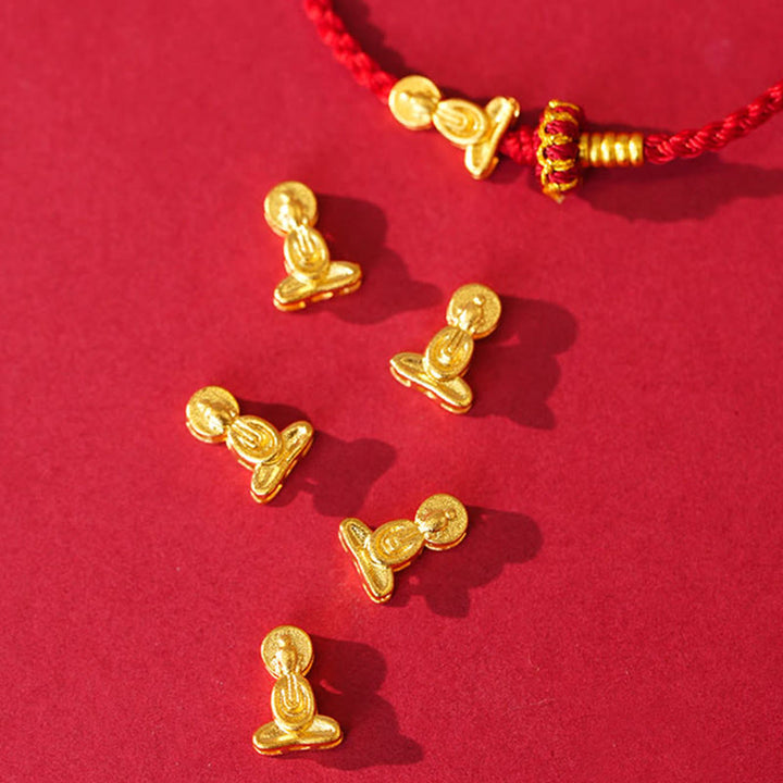 Pulsera trenzada protectora de hilo rojo con nudo de loto de Buda sin forma y Buddha Stones - image 8