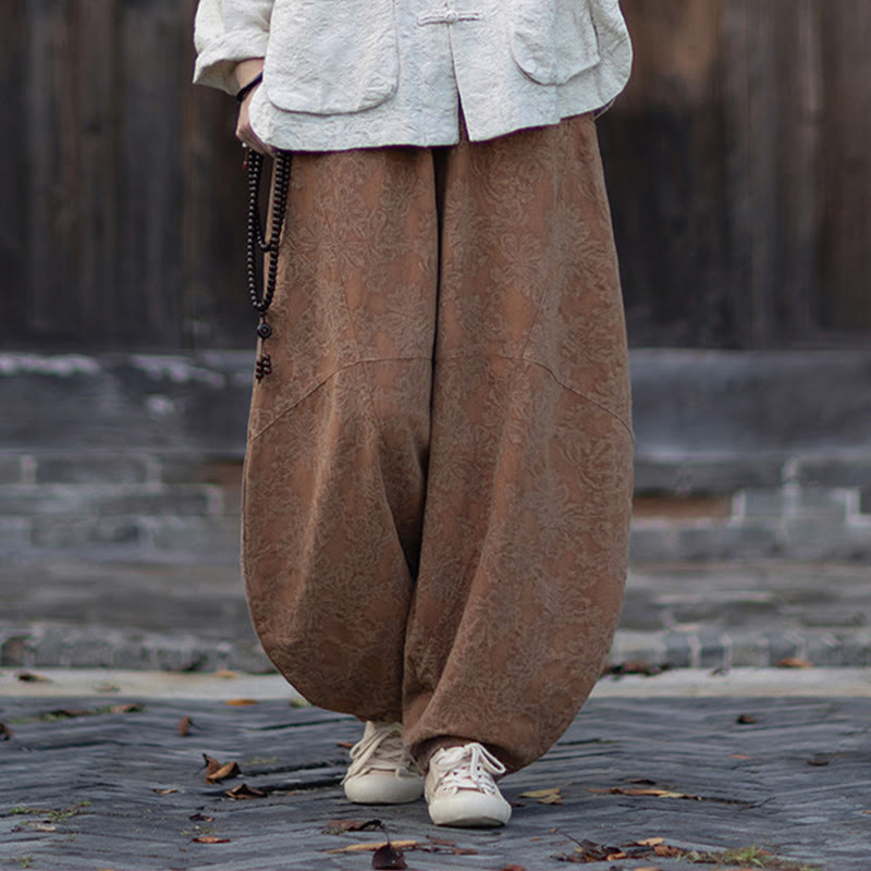 Camisa de manga larga con botones de rana para mujer, pantalones de algodón y lino con estampado de Buddha Stones en otoño, jacquard - image 39