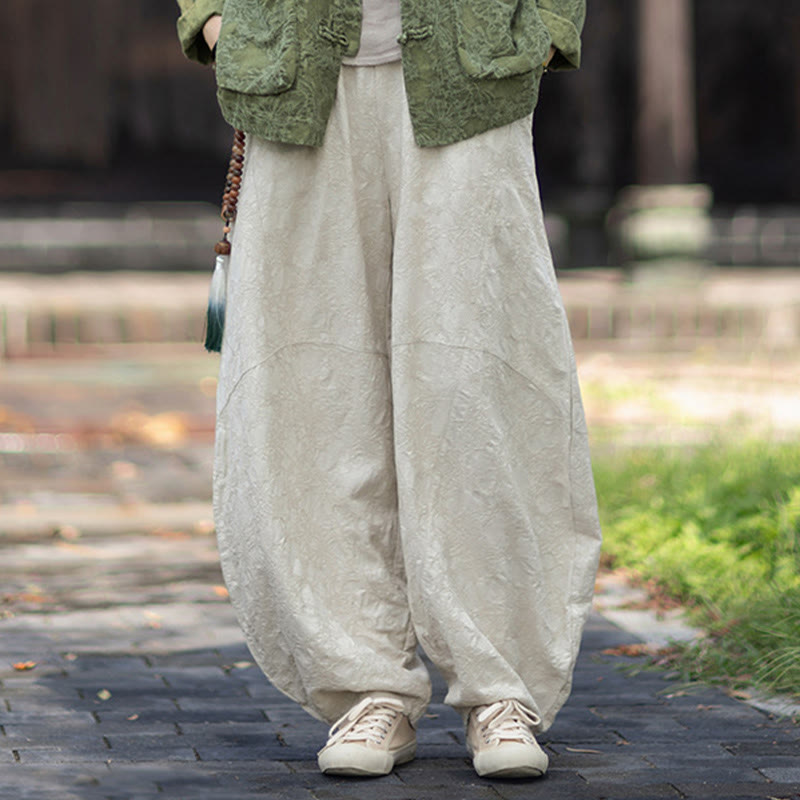 Camisa de manga larga con botones de rana para mujer, pantalones de algodón y lino con estampado de Buddha Stones en otoño, jacquard - image 31