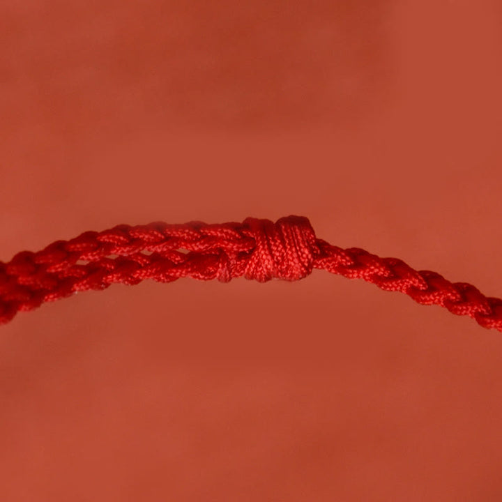 Pulsera tobillera ajustable con bendición de cuerda hecha a mano con hebilla de paz y cinabrio de Buddha Stones - image 8