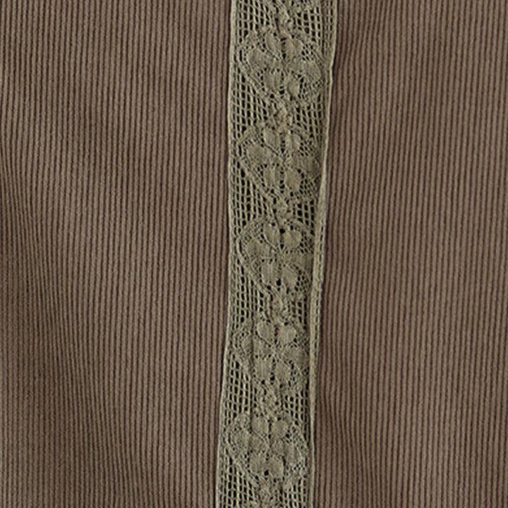 Vestido midi de pana de manga larga con botones, plisado y bolsillos para mujer de Buddha Stones Winter - image 11