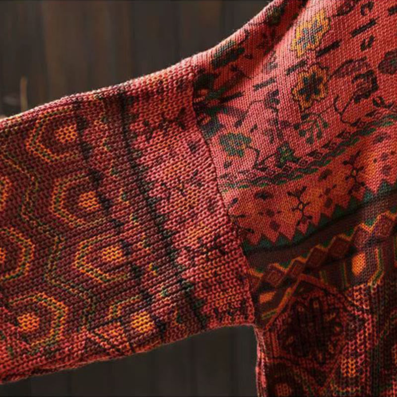 Sudadera con capucha de punto de manga larga para mujer, de algodón, con diseño de flores geométricas y Buddha Stones - image 8