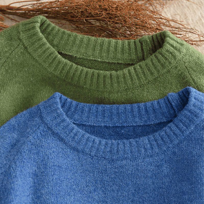 Suéter de punto de algodón de manga larga y cuello redondo de invierno para mujer con Buddha Stones - image 6