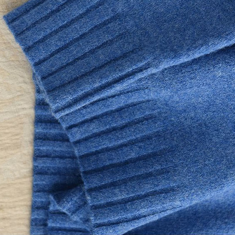 Suéter de punto de algodón de manga larga y cuello redondo de invierno para mujer con Buddha Stones - image 5