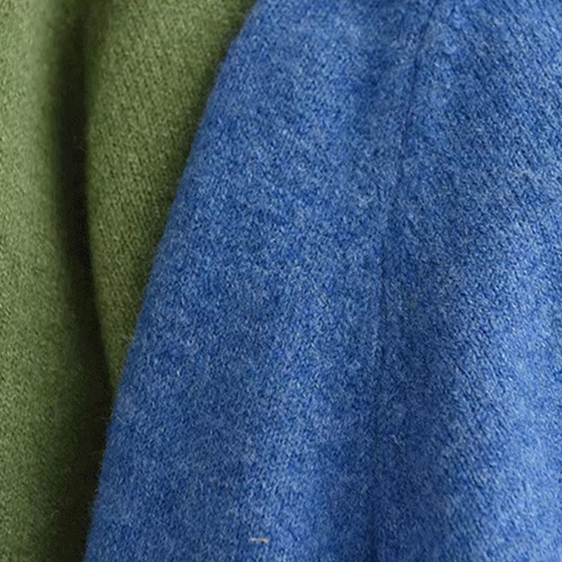 Suéter de punto de algodón de manga larga y cuello redondo de invierno para mujer con Buddha Stones - image 9