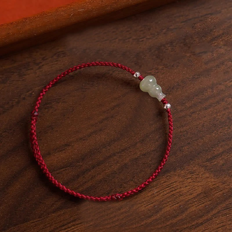 Pulsera de la prosperidad con hilo rojo de jade hetiano y Buddha Stones - image 3