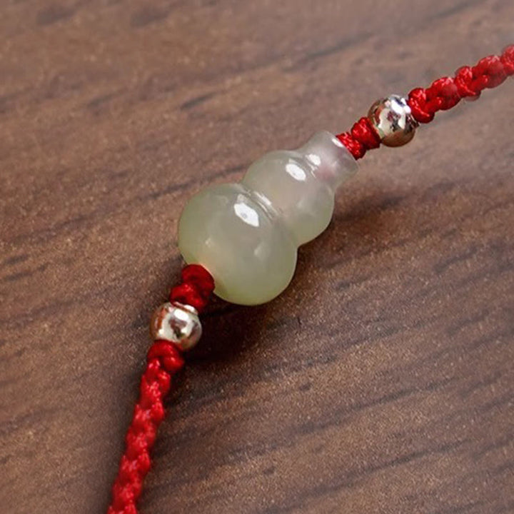 Pulsera de la prosperidad con hilo rojo de jade hetiano y Buddha Stones - image 13