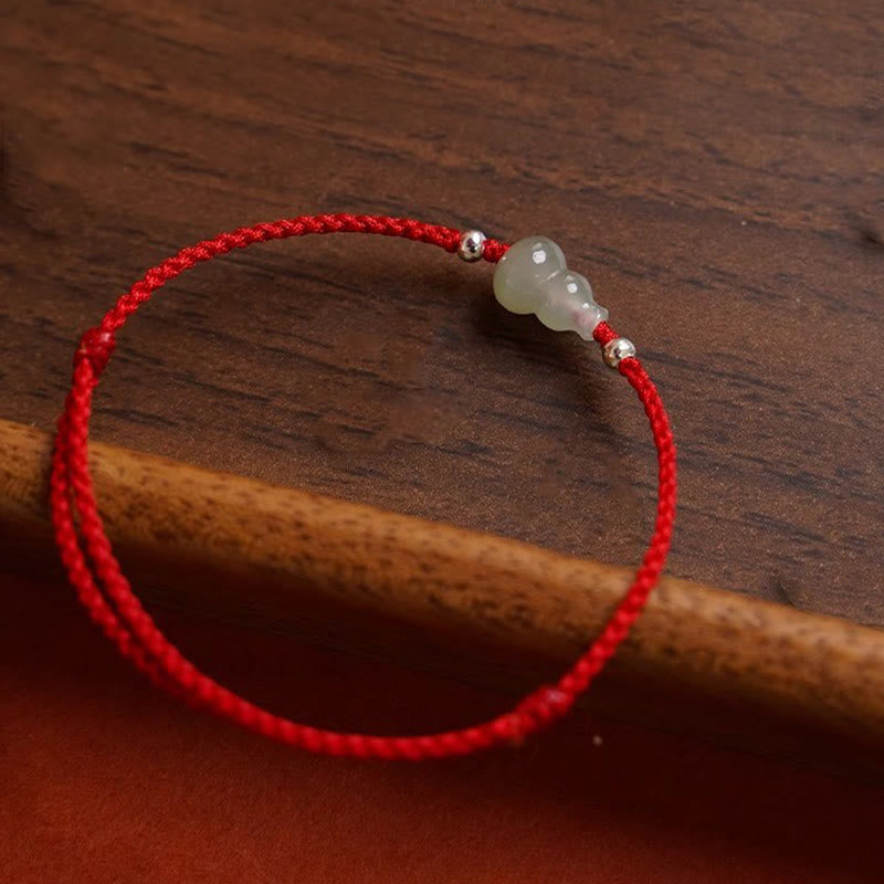 Pulsera de la prosperidad con hilo rojo de jade hetiano y Buddha Stones - image 12