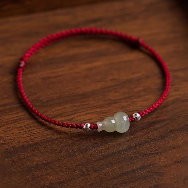 Pulsera de la prosperidad con hilo rojo de jade hetiano y Buddha Stones - image 4