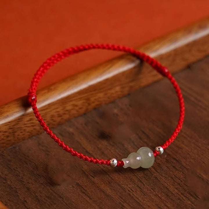 Pulsera de la prosperidad con hilo rojo de jade hetiano y Buddha Stones - image 10