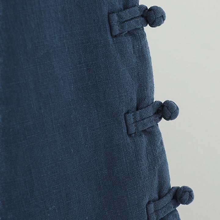 Pantalones rectos térmicos de algodón con diseño de rana y cintura elástica de Buddha Stones para mujer, con bolsillos, para invierno - image 5