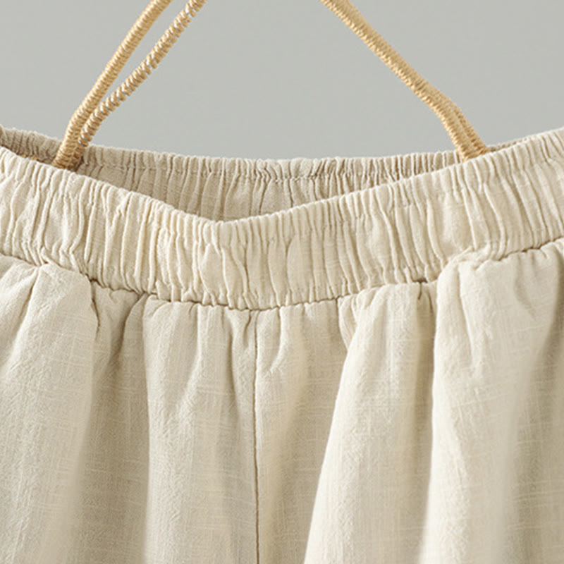 Pantalones rectos térmicos de algodón con diseño de rana y cintura elástica de Buddha Stones para mujer, con bolsillos, para invierno - image 9