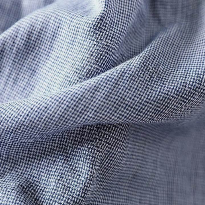 Camisa de algodón de manga larga para mujer con cuello con volantes y botones a cuadros pequeños de Buddha Stones Fall - image 12