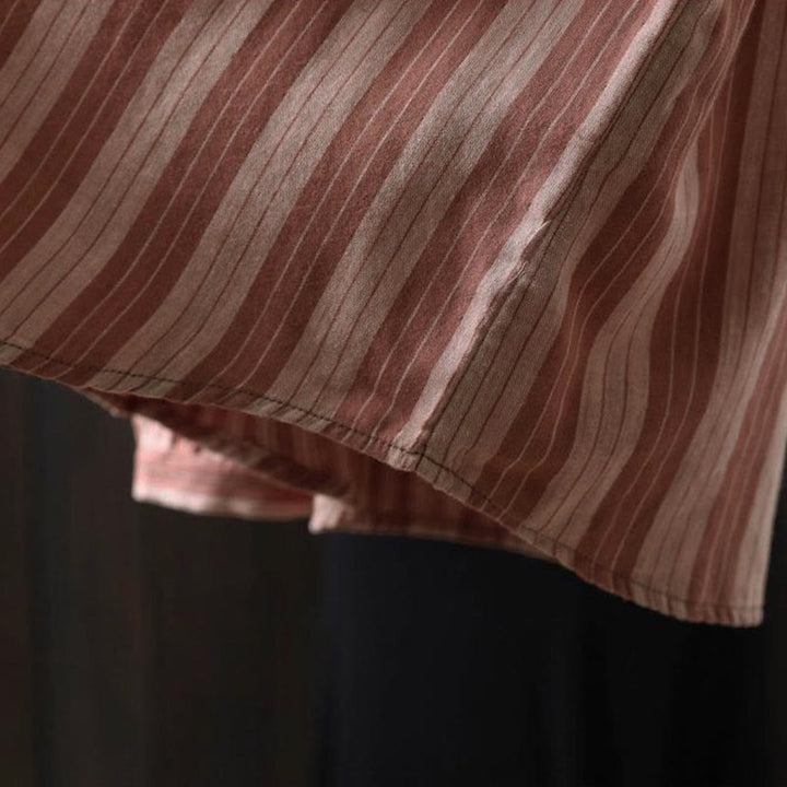 Camisa de algodón de manga larga con cuello alto y botones para mujer con Buddha Stones - image 23