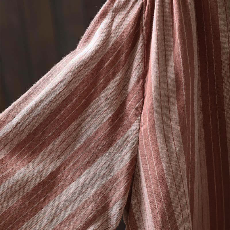 Camisa de algodón de manga larga con cuello alto y botones para mujer con Buddha Stones - image 24