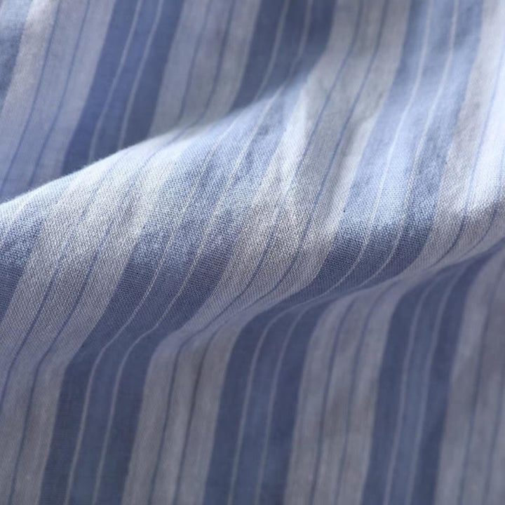 Camisa de algodón de manga larga con cuello alto y botones para mujer con Buddha Stones - image 11