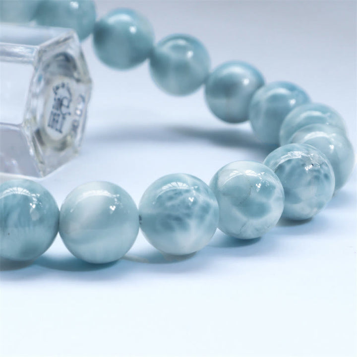 Pulsera de confianza de sabiduría de Larimar natural con Buddha Stones - image 6