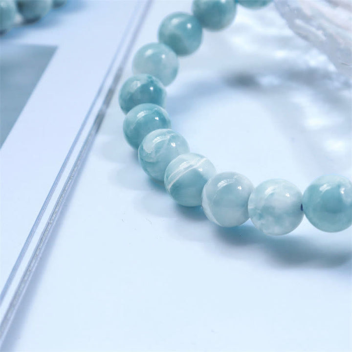 Pulsera de confianza de sabiduría de Larimar natural con Buddha Stones - image 14