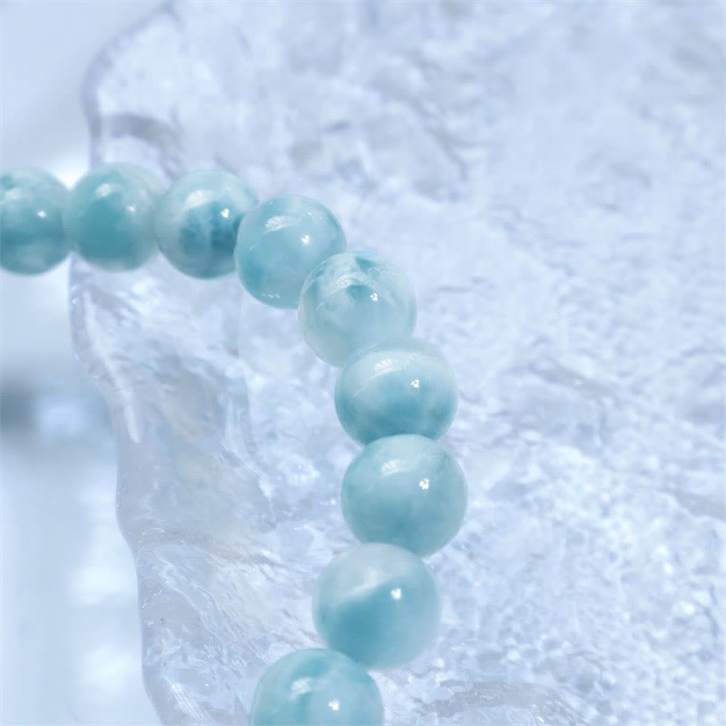 Pulsera de confianza de sabiduría de Larimar natural con Buddha Stones - image 15