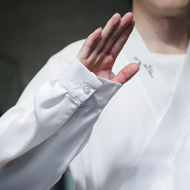 Conjunto de 2 piezas de kimono de algodón con bordado de bambú y cordones Buddha Stones, pantalones hasta los tobillos con bolsillos, ropa de meditación para hombre - image 17