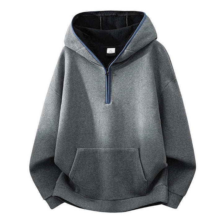 Sudadera con capucha de algodón de manga larga con forro polar y diseño de cremallera para hombre, otoño e invierno, con Buddha Stones - Gris claro - US/UK/AU42, EU52 (3XL) - image 0