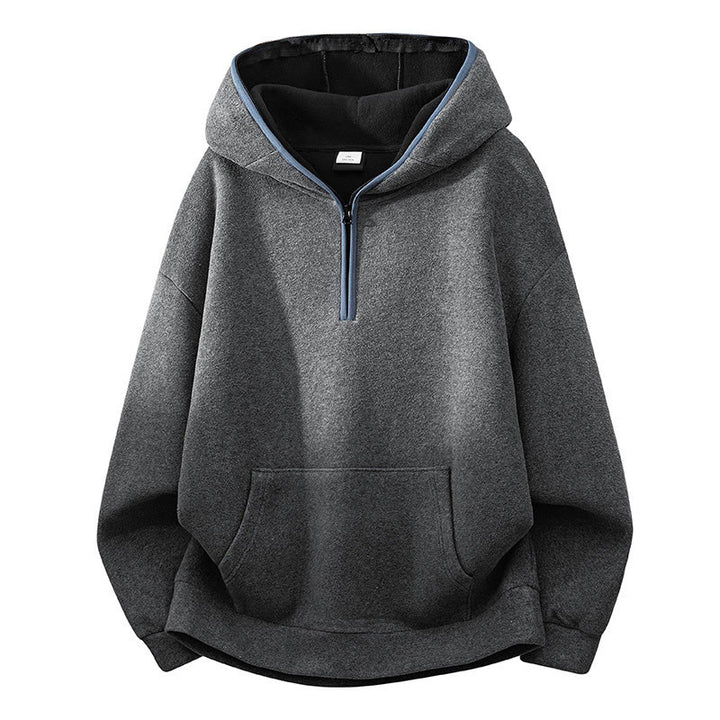 Sudadera con capucha de algodón de manga larga con forro polar y diseño de cremallera para hombre, otoño e invierno, con Buddha Stones - Gris oscuro - US/UK/AU42, EU52 (3XL) - image 11