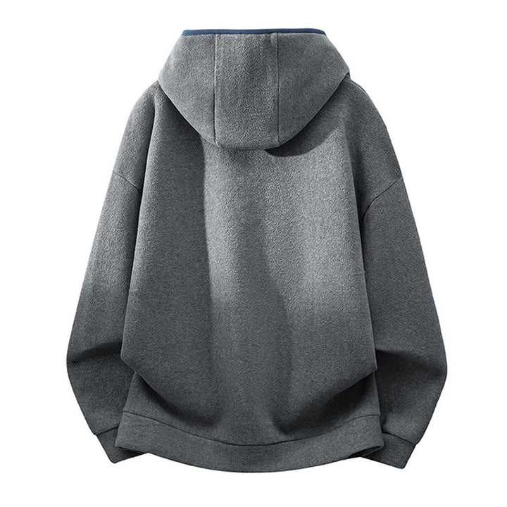 Sudadera con capucha de algodón de manga larga con forro polar y diseño de cremallera para hombre, otoño e invierno, con Buddha Stones - image 1