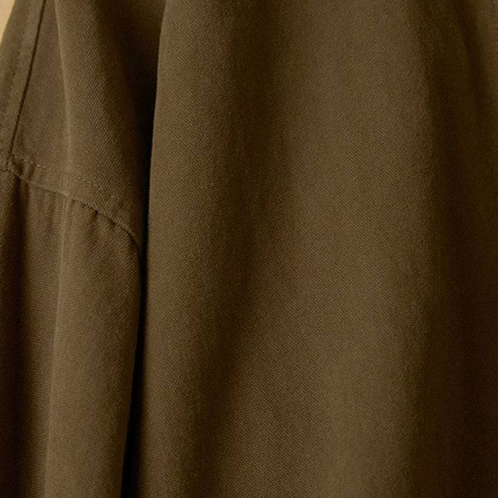 Camisa de algodón de manga larga con cuello alto y botones informales para mujer con diseño de Buddha Stones - image 18