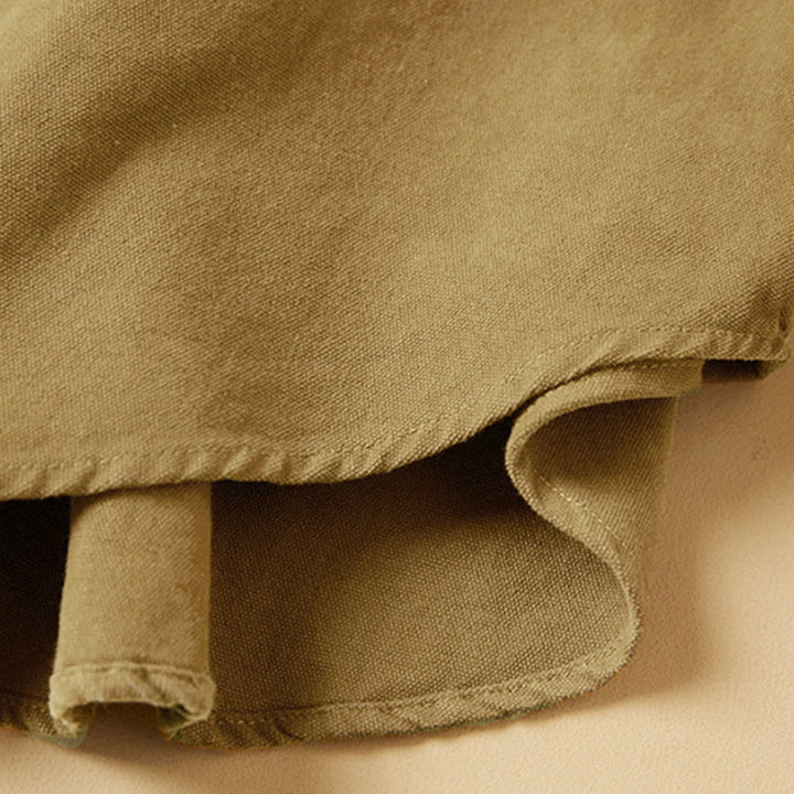 Camisa de algodón de manga larga con cuello alto y botones informales para mujer con diseño de Buddha Stones - image 12