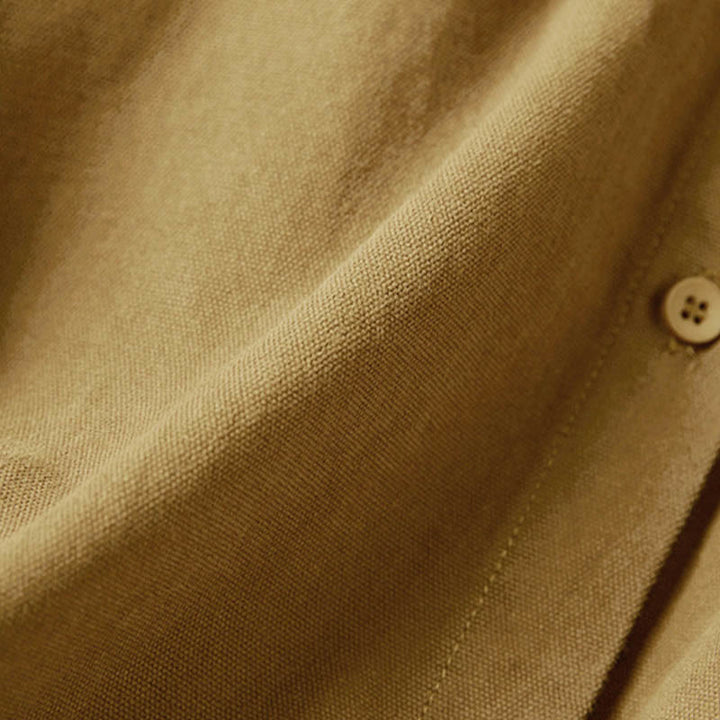 Camisa de algodón de manga larga con cuello alto y botones informales para mujer con diseño de Buddha Stones - image 7