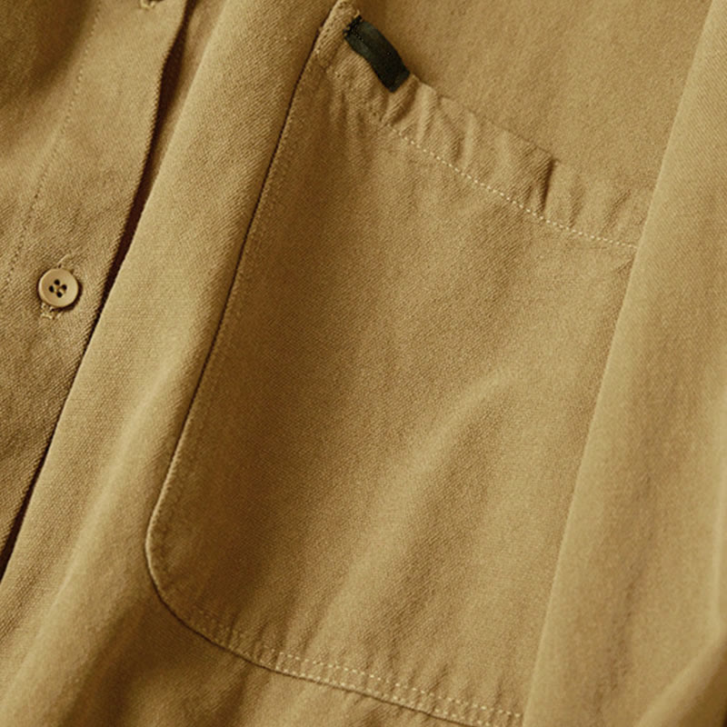 Camisa de algodón de manga larga con cuello alto y botones informales para mujer con diseño de Buddha Stones - image 9